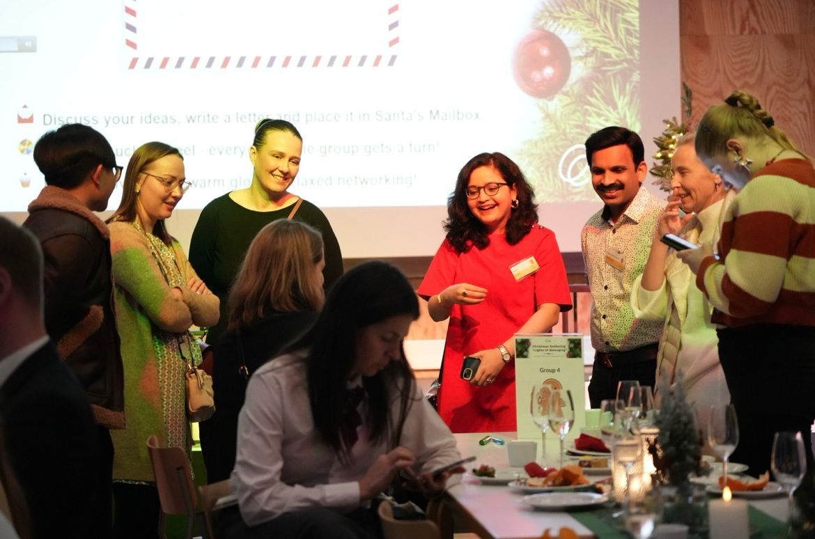 Ash at community networking event